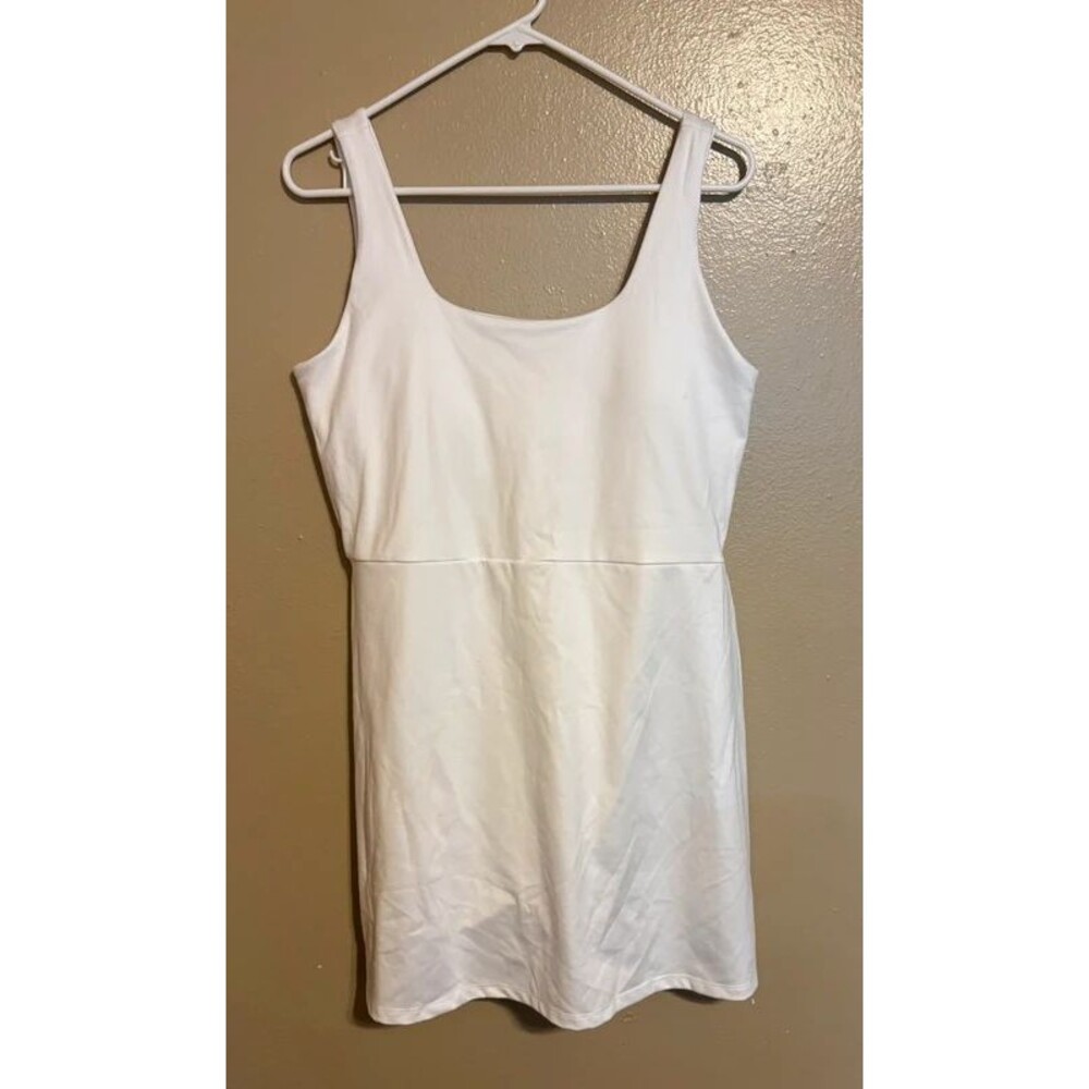 GapFit Women’s Active Workout Gym Tank Dress White Size L New